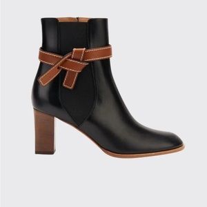 LOEWE Gate 70mm Heel Ankle Boots - Black/brown/tan